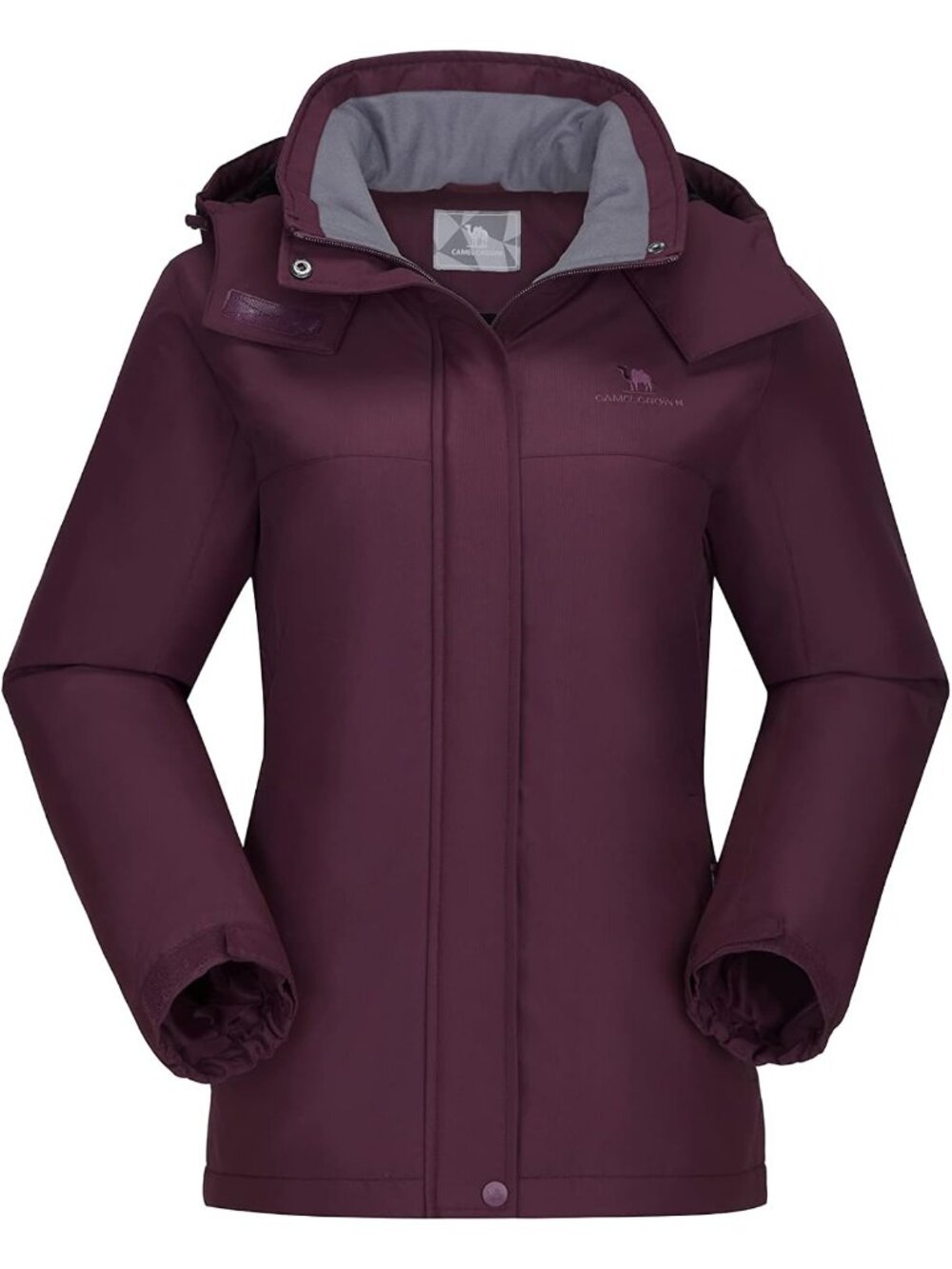 〽️Women Dark Purple Winter Ski Snow Coat Warm Fleece Mountain Waterproof Jacket